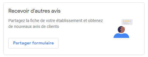 formulaire obtenir des avis Google My Business